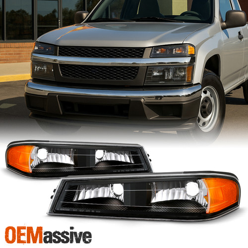 Black Bumper Signal Parking Light For 04-12 Colorado Canyon 06-08 Isuzu i-Series