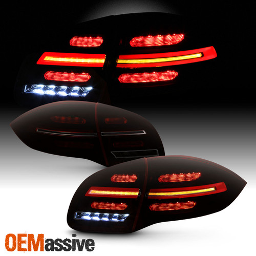 For 2011-2014 Porsche Cayenne 958 LED Sequential Signal Red Smoked Tail Lights