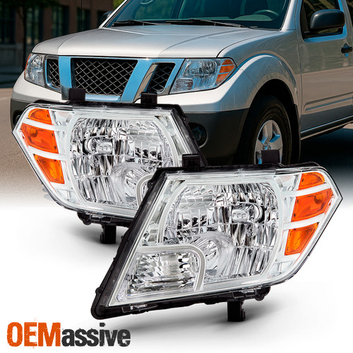 For 09-21 Frontier Extended/Crew Cab [Halogen Style] Headlights Lamps 2009-2021