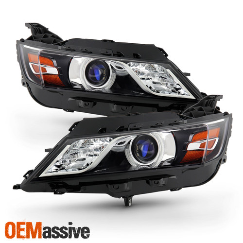 For 14-20 Chevy Impala HID/Xenon Non-AFS Projector Black Headlights Pair LH+RH