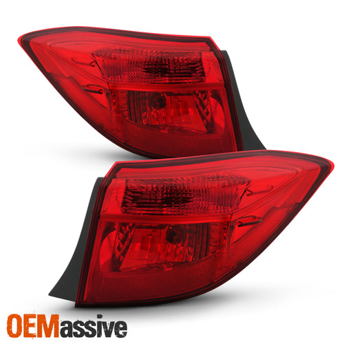 For 2017 2018 2019 Toyota Corolla SE/ XLE/ XSE Sedan Red Tail Lights Outer Pair