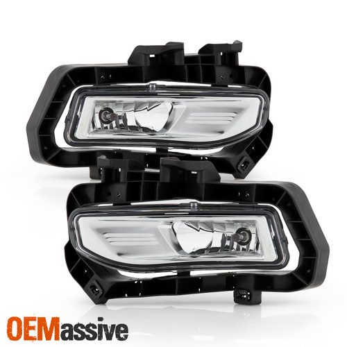 For 2018-2019 Kicks Sport Model Chrome Clear Bumper Fog Lamp Pair w/Bezel Switch
