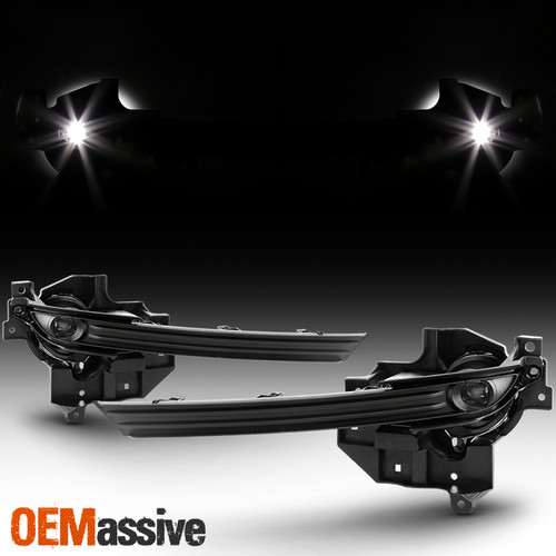 Pair OE Style For 2017-2021 Mazda CX-5 Full LED Clear Fog Light w/ Switch Relay