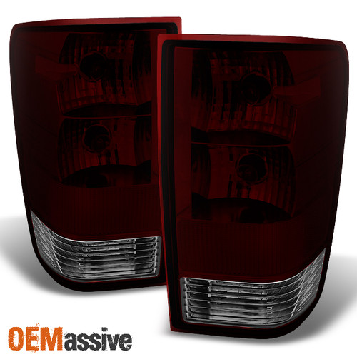 *Dark Red Lens* Fits 2004-2015 Titan Tail Lights Brake Lamps Pair Set Left+Right