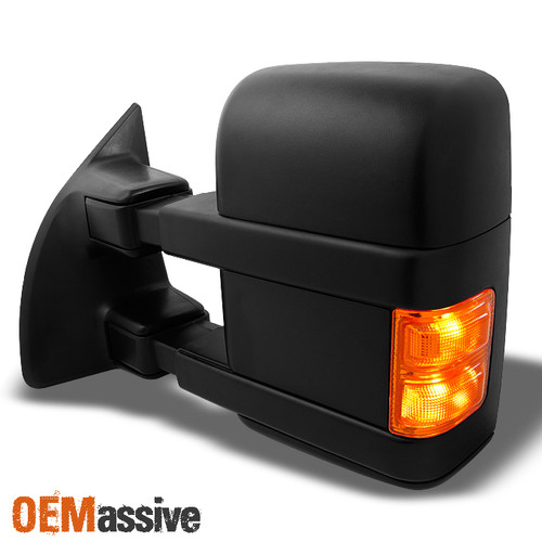 Fits 08-16 SuperDuty Power LED Signal Extendable Driver Left Towing Mirror