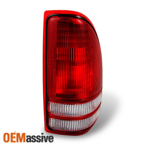 Fit 97-04 Dakota Pickup Red Clear Passenger/Right Side Tail Light Replacement