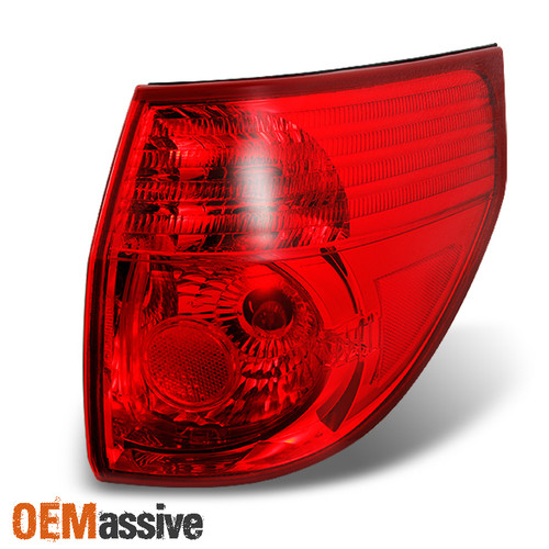 Fits 2006-2010 Toyota Sienna Red Clear Outer Piece Passenger Side Taillight Lamp