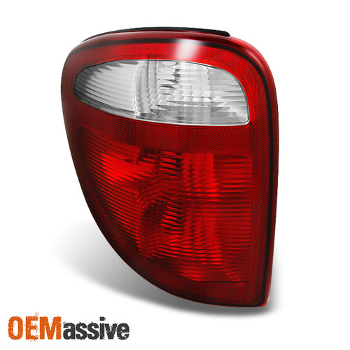 Fit 01-03 Grand Caravan Voyager Town & Country Red Clear Driver Left Tail Light
