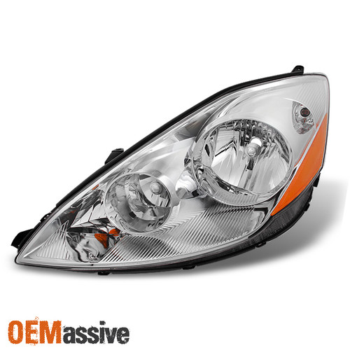Fits 06-10 Sienna Halogen Type Chrome Clear Headlight Driver/Left Side