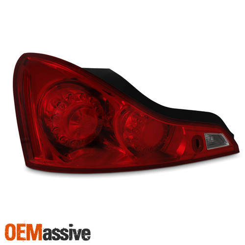 Fits 08-15 Infiniti G37/Q60 Coupe OE Style Red Tail Lights - Driver (Left) Side