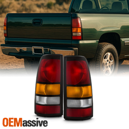 Fit 99-02 Silverado 99-03 Sierra Tail Lights Brake Lamps Replacement Left+Right