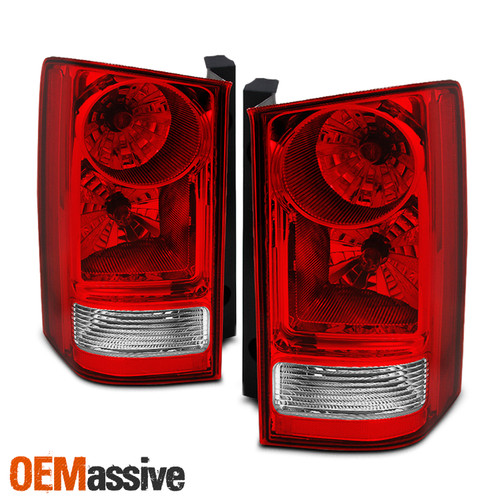 Fits 2009-15 Honda Pilot Red Clear Tail Light  Replacement Left + Right Pair Set