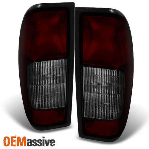 [DARK RED] Fits 2000 2003 2004 Frontier Tail lights Brake Lamps Replacement Set