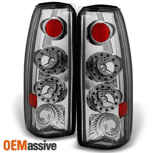 Fit 88-00 C/K C10 GMC Sierra Yukon Pickup Truck LED Chrome Tail Light Lamps