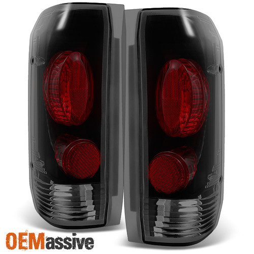 Fit Black Smoked 1987-1996 F150 F250 F350 Bronco Taillights Lights L+R 87-96