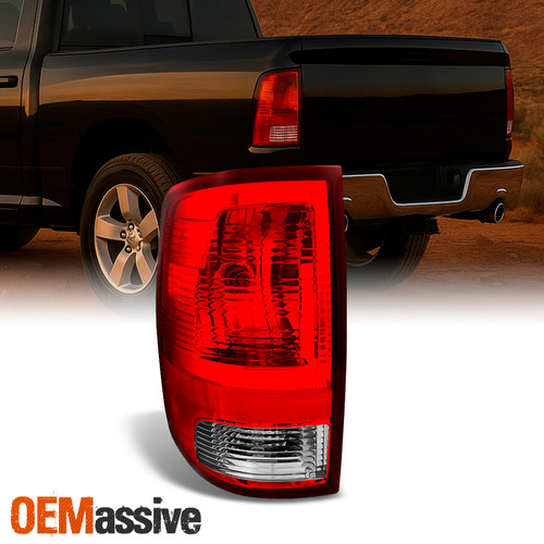 Fits 09-18 Ram Pickup Red Clear Taillight Brake lampDriver Left Side Replacement