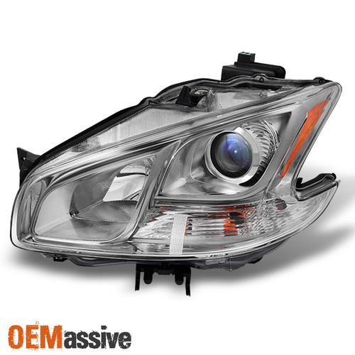 Fits 09-15 Maxima Sedan Halogen Type Projector Headlight Driver Left Replacement
