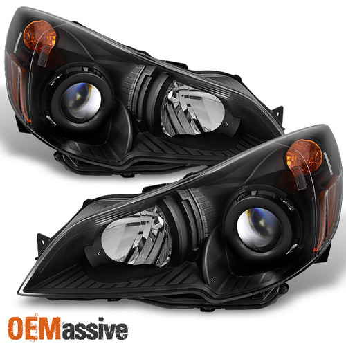 Fit 2010 2011 2012 Subaru Legacy Outback Black Projector Headlights Replacement