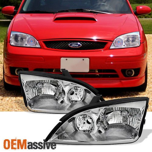 Fit 2005 2006 2007 Ford Focus Left + Right Side Headlights Head Lamps Assembly