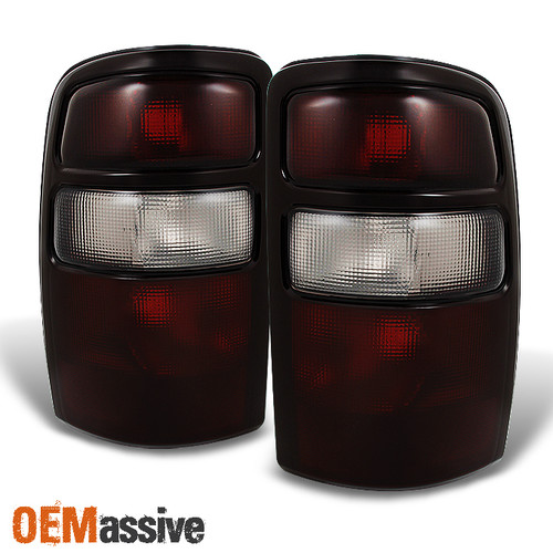 Fit 2000-2006 Suburban Yukon Tahoe Dark Red Smoked Taillights Lamp Replacement