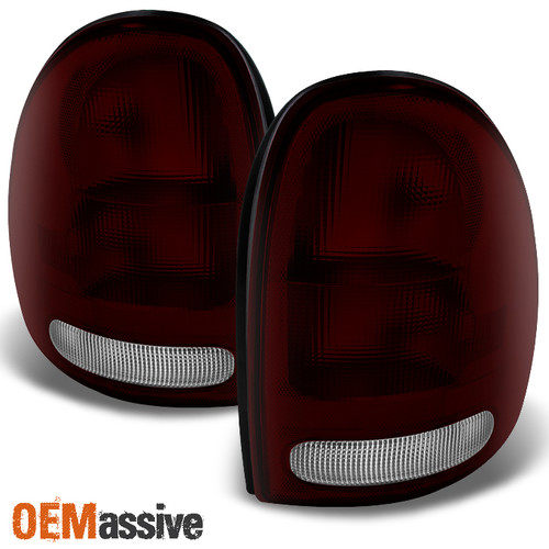 Fit 96-03 Dodge Caravan Durango Plymouth Voyager Dark Red Taillights Replacement