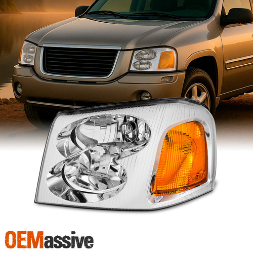 [OE Style]For 2002-09 GMC Envoy SUV Chrome Bezel Headlight Lamp Driver Left Side