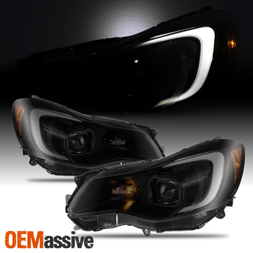 For Smoked 12-16 Subaru Impreza 16 Crosstrek Projector Headlight w/DRL Led Tube