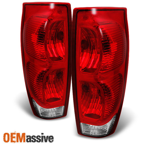 Fit 2002-2006 Chevy Avalanche Pickup Red Clear Taillights Replacement