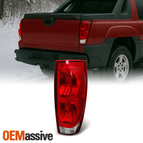 Fits 02-06 Chevy Avalanche Red Clear Taillight Passenger Right Side Replacement