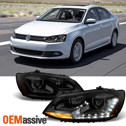 Fit 2011-2018 VW Jetta Sedan Projector Headlights w/DRL Led Light 11 12 13 14 15