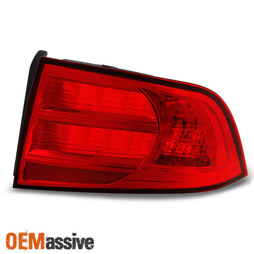 Fit 04-08 Acura TL Red Clear Rear Tail Lights Passenger Right Side Replacement