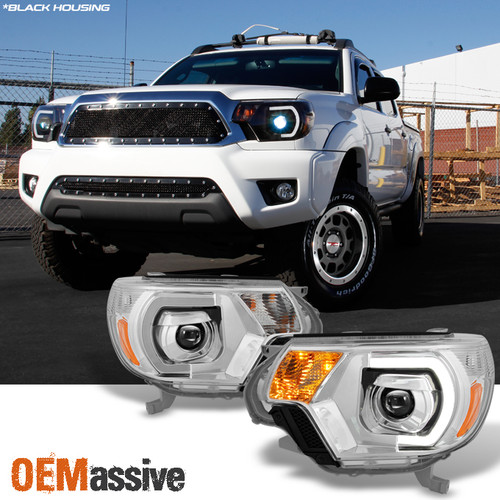 *PRO U-Bar Mono-Eye Style* Fits 2012-2015 Tacoma LED Strip Projector Headlights
