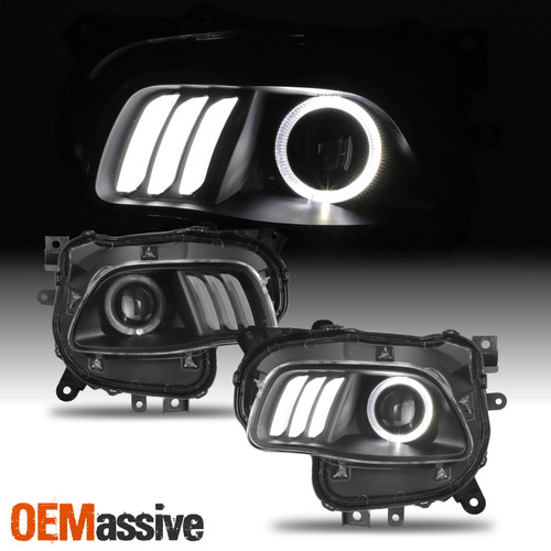 For 2014-2018 Jeep Cherokee Halo Projector Headlights w/Light Bar Left+RIght