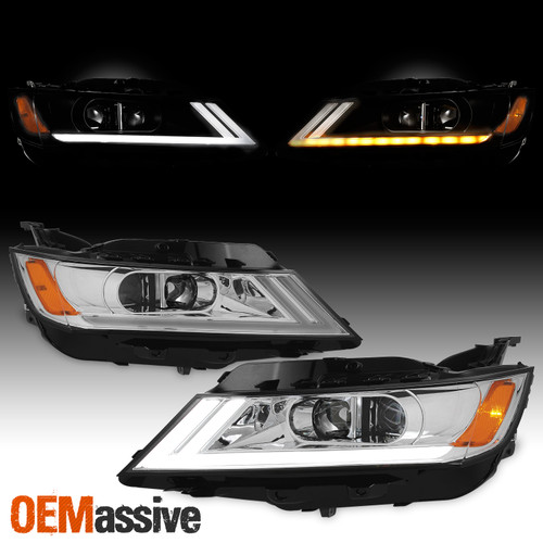 [LED DRL SWITCHBACK Signal] For 2014-2020 Chevy Impala Projector Headlight Lamp