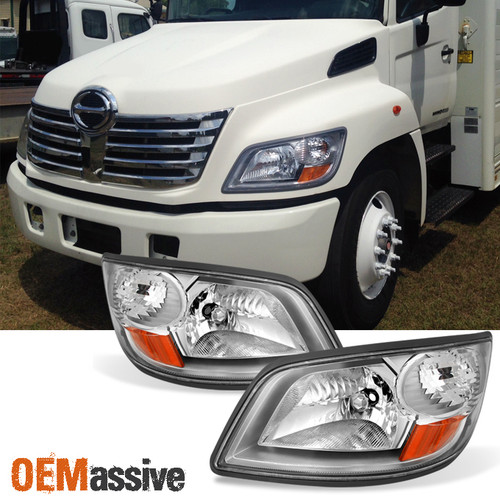 Fit 2006-10 Hino 145 2006-14 Hino 258LP 2008-14 Hino 258ALP Headlights Pair Set