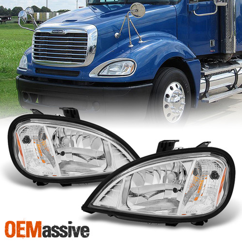 Fit 2004-2017 Freightliner Columbia Headlights Lamps Driver Left+Passenger Right