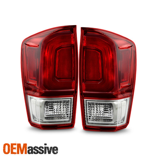 For 2016-2017 Toyota Tacoma TRD Off-Road | TRD Sport Smoke Red Tail Lights Pair