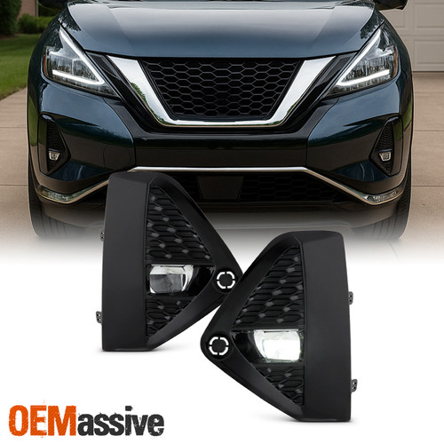 For 2019-2024 Nissan Murano [LED Style] Bumper Fog Lights Driving Lamp w/Switch