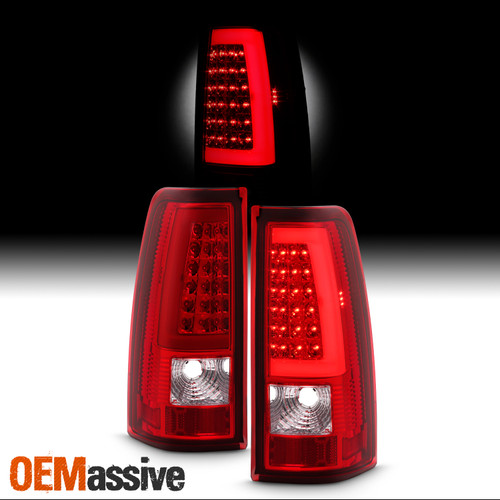 For 03-06 Chevy Silverado 1500/2500/3500/1500HD/2500HD [C-Tube] Red Tail Lights