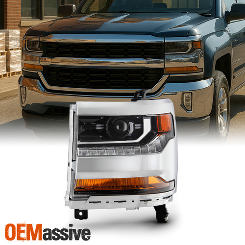 For 2016-2019 Silverado 1500 [HID/Xenon] Projector Headlight w/LED Parking Left
