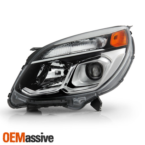 For 2016-2017 Chevy Equinox SUV [Halogen Type] Projector Chrome Headlight Driver