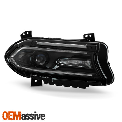 For 15-21 Dodge Charger Black Headlamp Headlight Light Passenger Right 2015-2021