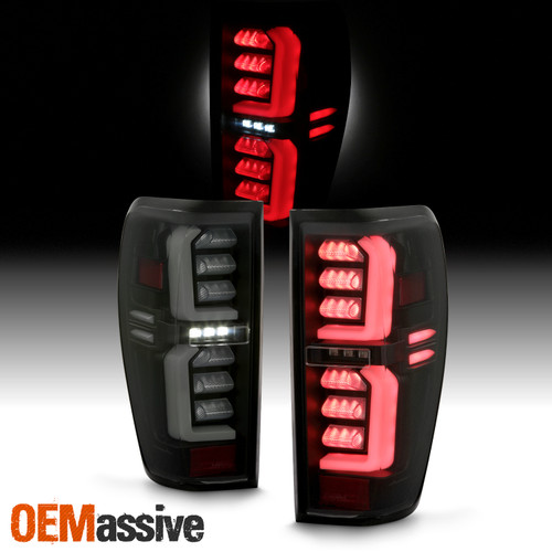 For 2019-2024 GMC Siera 1500 2500HD 3500HD Tube Full LED Black Smoked Tail Light