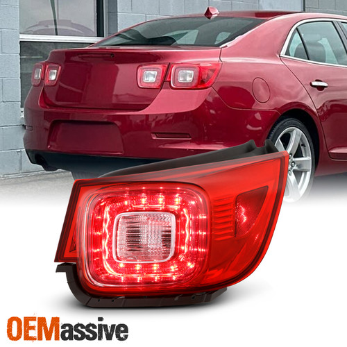 For 2013-2015 Chevy Malibu LTZ 16 Limited LED Chrome Red TailLamp Outer Passenger