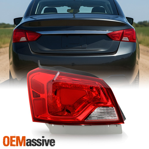 For 2014-2020 Chevy Impala Sedan 4Door Chrome Red Tail Light Outer Driver Left