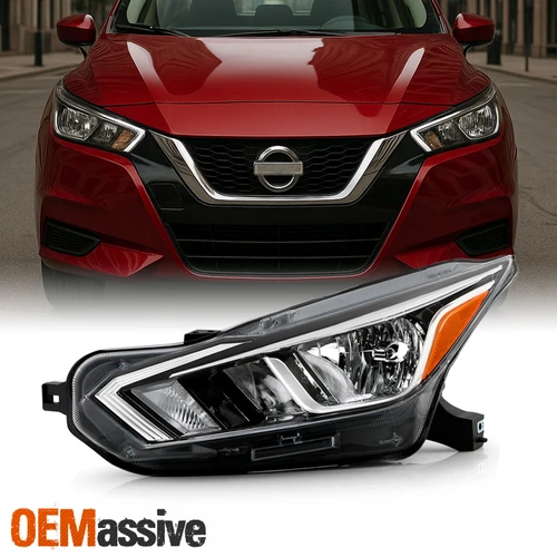 Fits 2020-23 Nissan Versa Base S SV Halogen Headlight - OE Left