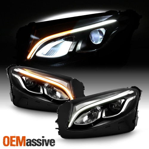 For 2016-2019 Mercedes-Benz W253 GLC Halogen Full LED Projector Headlights Pair
