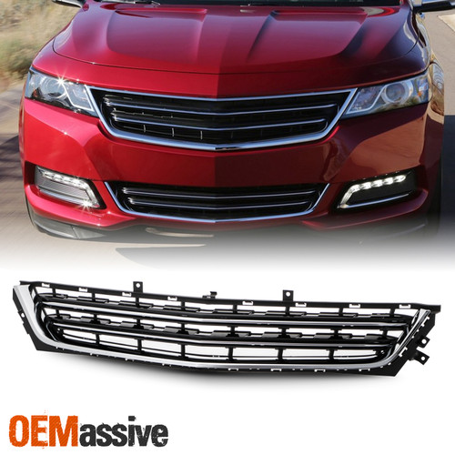 For 14-20 Chevy Impala LT Front Lower Center Grille Grill Assembly Chrome/Black