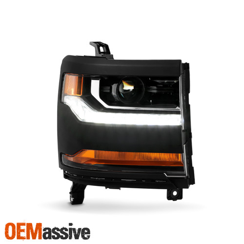 For 2016-2018 Chevy Silverado 1500 HID/Xenon Projector Black Headlight Passenger