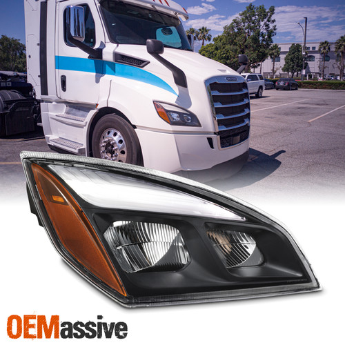 Fits 2018-2024 Freightliner Cascadia OE Full-LED Black Headlights - Right